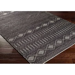 Black Diamond Jute Area Rug, 5x7