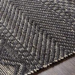 Black Diamond Jute Area Rug, 5x7