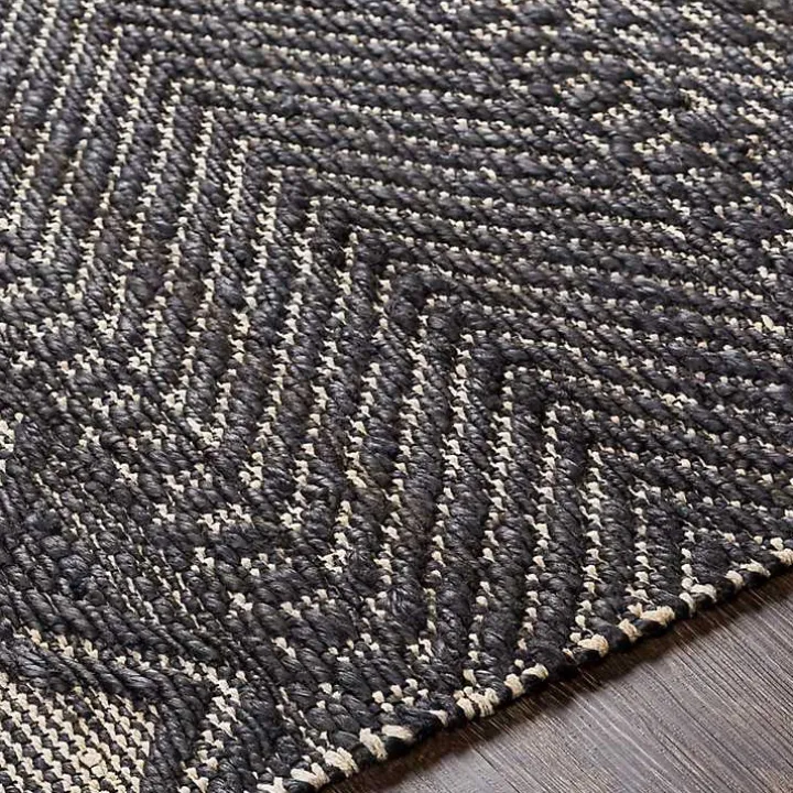 Black Diamond Jute Area Rug, 5x7