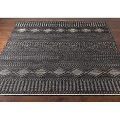 Black Diamond Jute Area Rug, 5x7