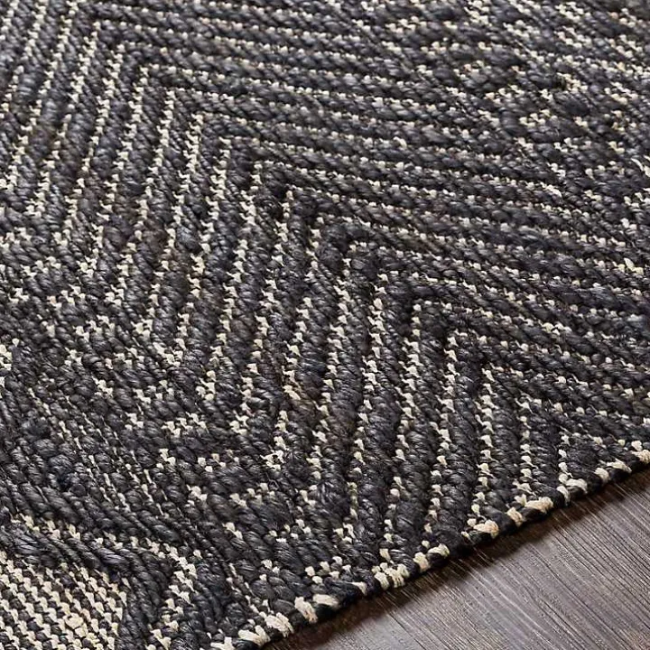 Black Diamond Jute Area Rug, 8x10