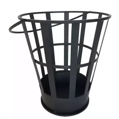 Black Fire Bowl and Wood Basket