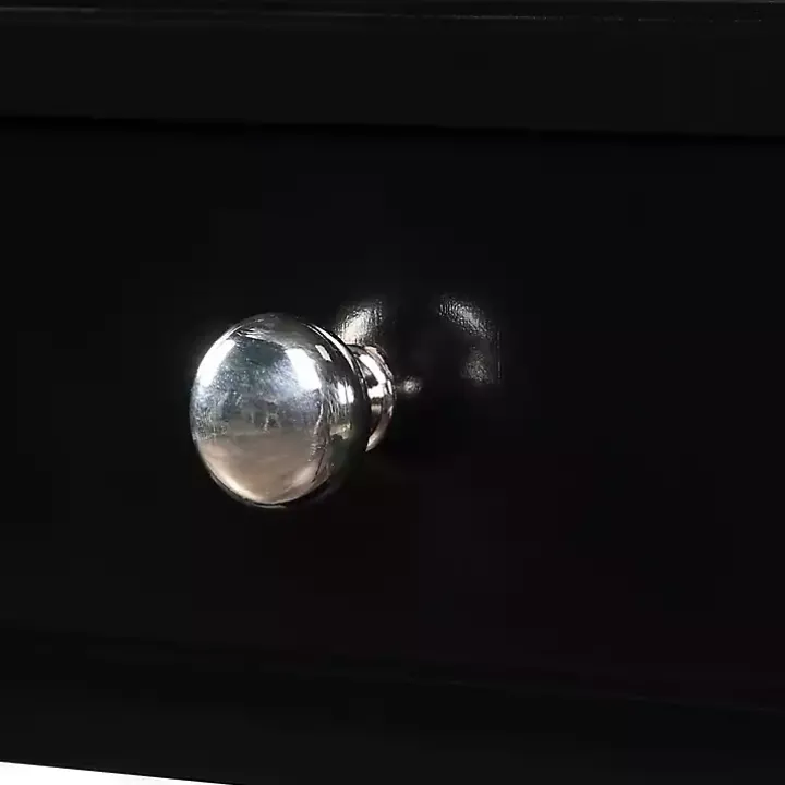 Black French Country Single Drawer Accent Table
