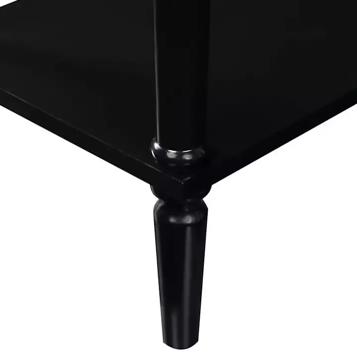 Black French Country Single Drawer Accent Table