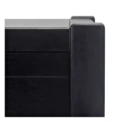 Black Geometrical Industrial Pull Accent Table