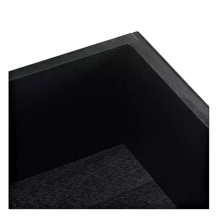 Black Geometrical Industrial Pull Accent Table