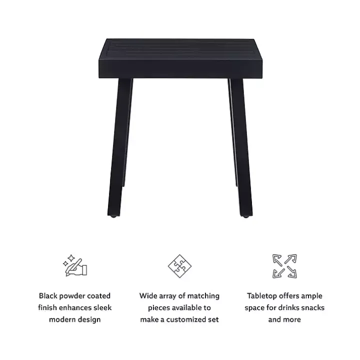 Black Holland Outdoor Side Table