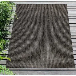 Black Intertwine Indoor/Outdoor Area Rug, 7x9