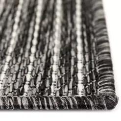 Black Intertwine Indoor/Outdoor Area Rug, 7x9