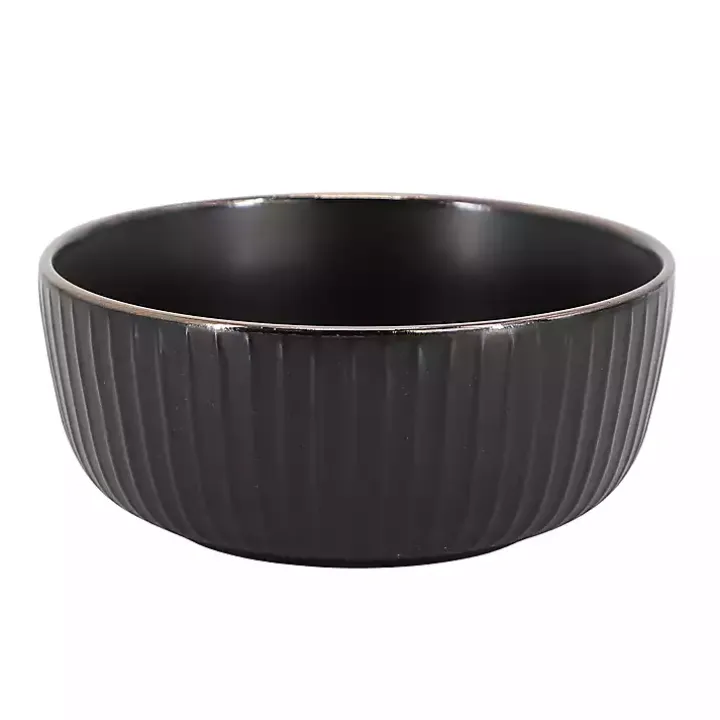 Black Leo Stoneware 16-pc. Dinnerware Set