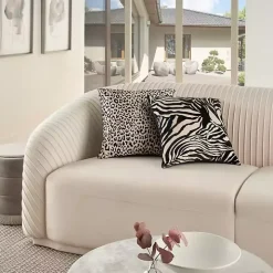 Black Leopard Jacquard Pillow
