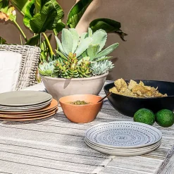Black Melamine Santal Serving Bowl