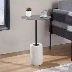 Black Metal & Concrete Janis Cocktail Table