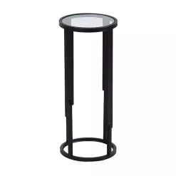 Black Metal & Glass Ravalli Drink Table
