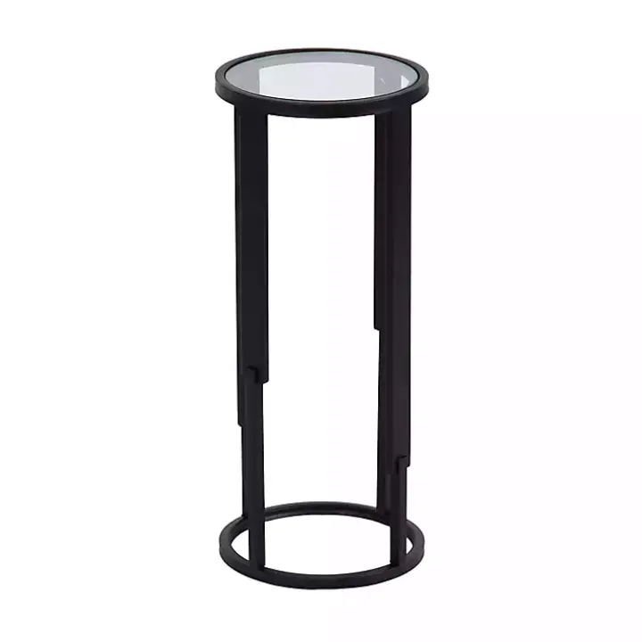 Black Metal & Glass Ravalli Drink Table