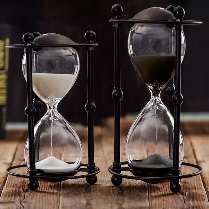 Black Metal and Sand Cage Hourglass