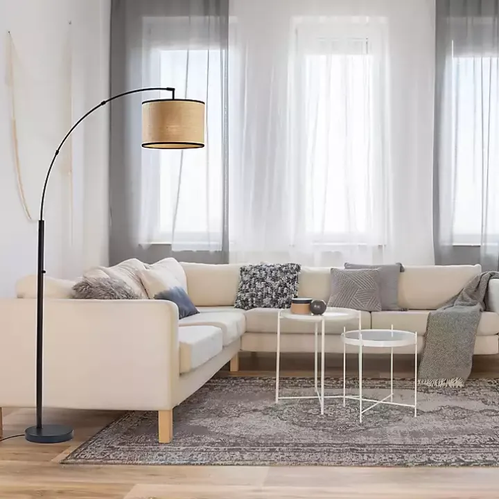 Black Metal Arched Floor Lamp