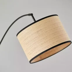 Black Metal 3-Arm Arched Floor Lamp