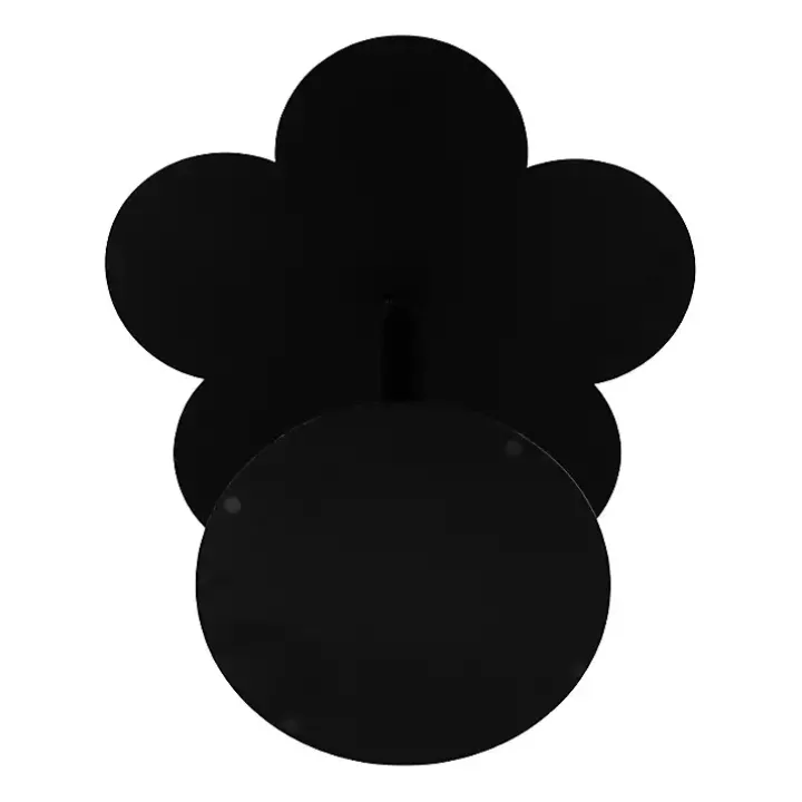 Black Metal Clover Accent Table