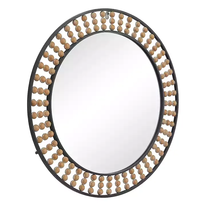 Black Metal Coen Bohemian Wall Mirror