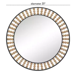 Black Metal Coen Bohemian Wall Mirror