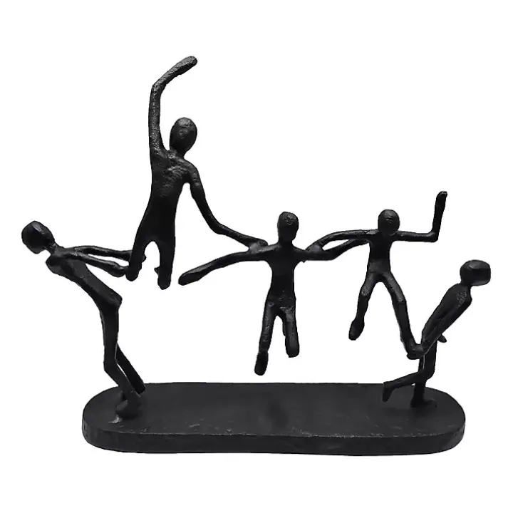 Black Metal Contortionist Statue