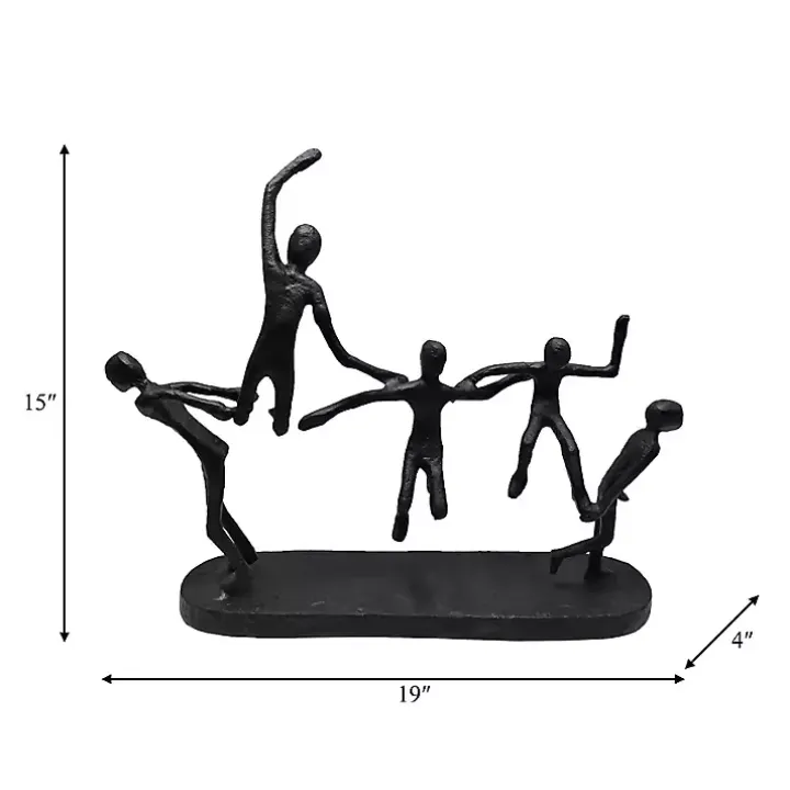 Black Metal Contortionist Statue