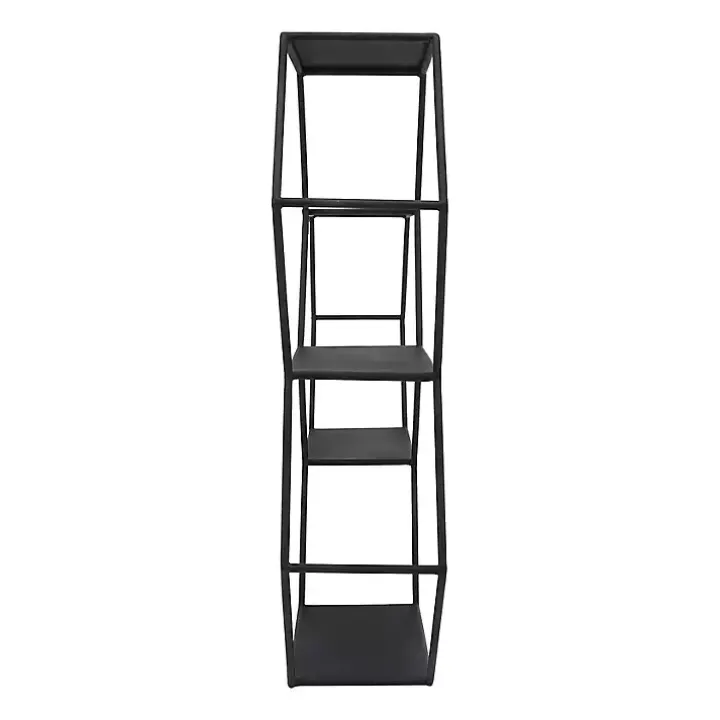 Black Metal Hexagon Wall Shelf