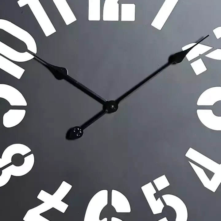 Black Metal Quatrefoil Farmhouse Wall Clock