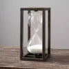 Black Metal Rectangle Hourglass, 12 in.