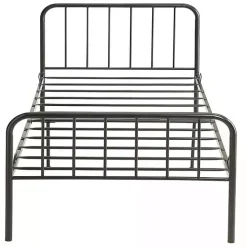 Black Metal Twin Bed in a Box