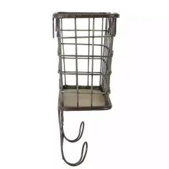 Black Metal Wire Mail Wall Pocket