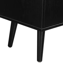 Black Mid-Century Modern Cubby Cabinet
