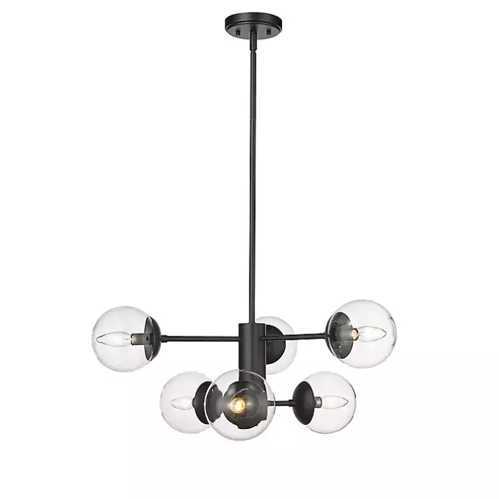 Black Mod 5-Arm Globe Chandelier