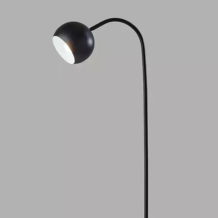 Black Modern Globe Shade Floor Lamp