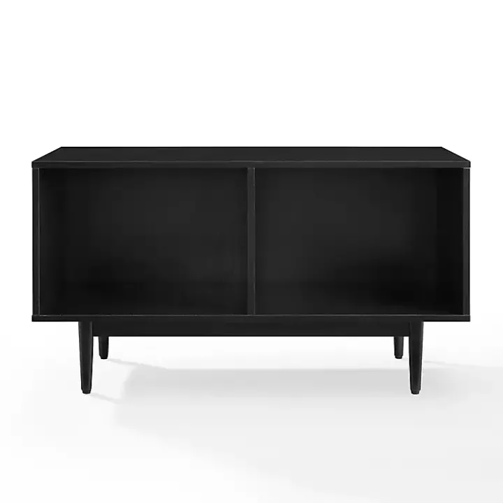 Black Modern Wood Console Table, 40 in.