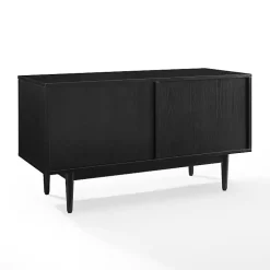 Black Modern Wood Console Table, 40 in.