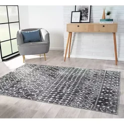 Black Moroccan Area Rug, 8x10