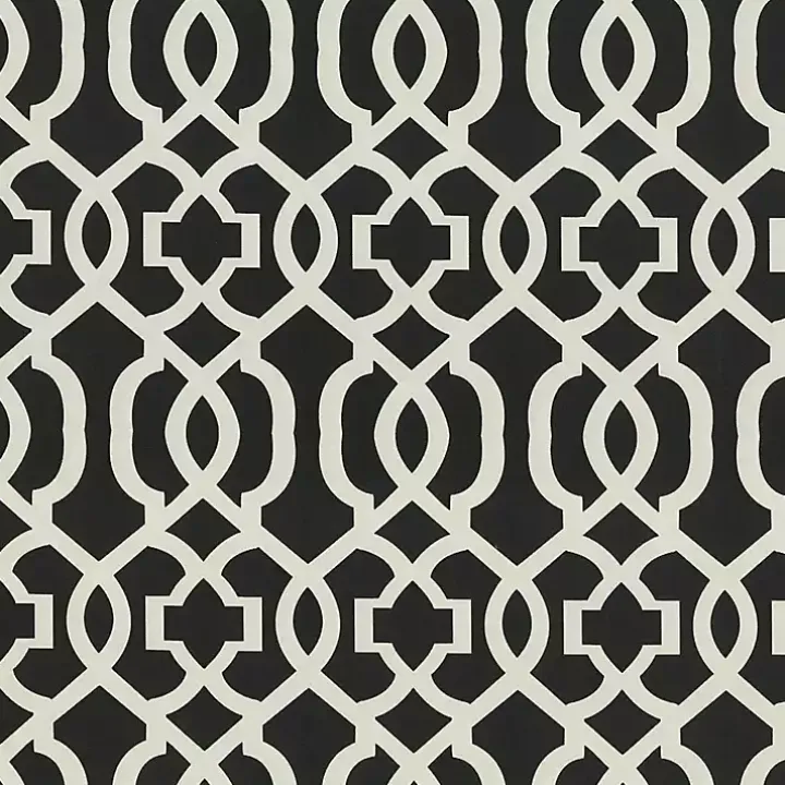 Black New Geometric Outdoor Chaise Cushion