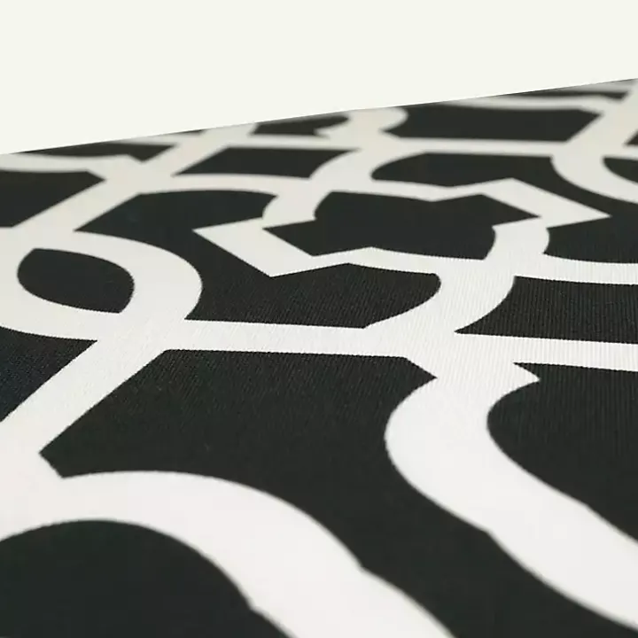 Black New Geometric Outdoor Chaise Cushion