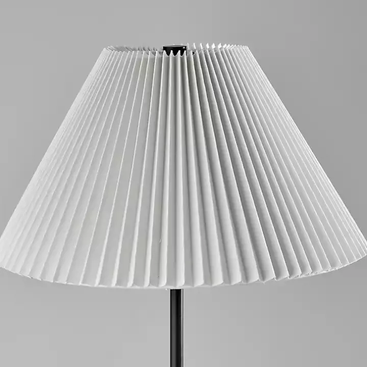 Black Pleated Empire Shade Jeremy Floor Lamp
