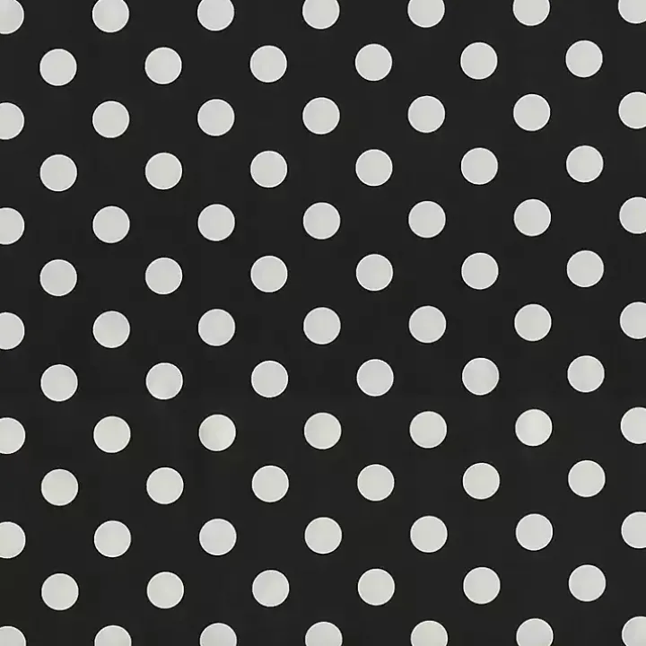 Black Polka Dot Outdoor Chaise Cushion