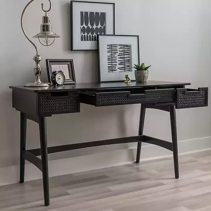 Black Rattan Ryker Desk