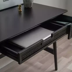 Black Rattan Ryker Desk