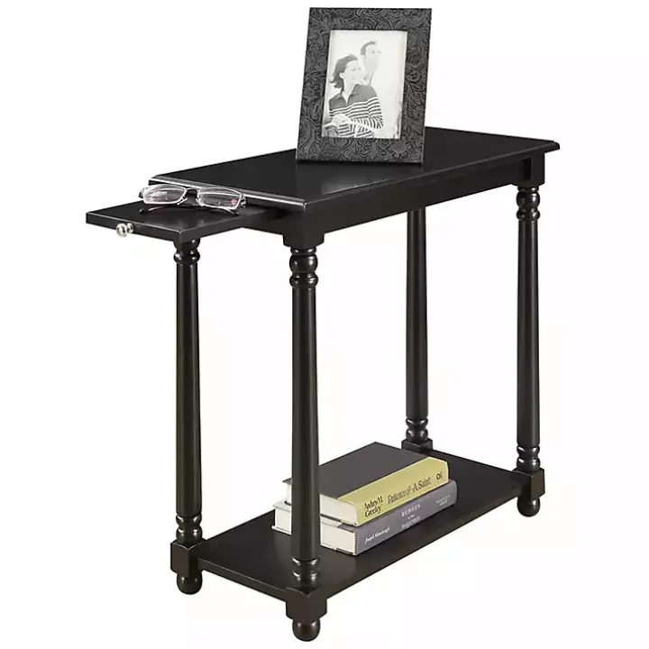 Black Regent Wood Accent Table