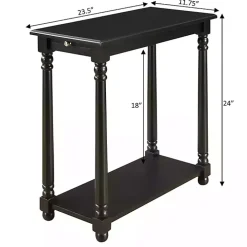 Black Regent Wood Accent Table