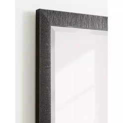 Black Ribbed Renna Wall Mirror, 20x30 in.