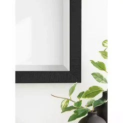 Black Ribbed Renna Wall Mirror, 20x30 in.
