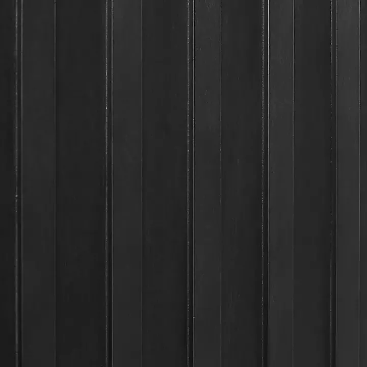 Black Slatted Sliding Door Sideboard