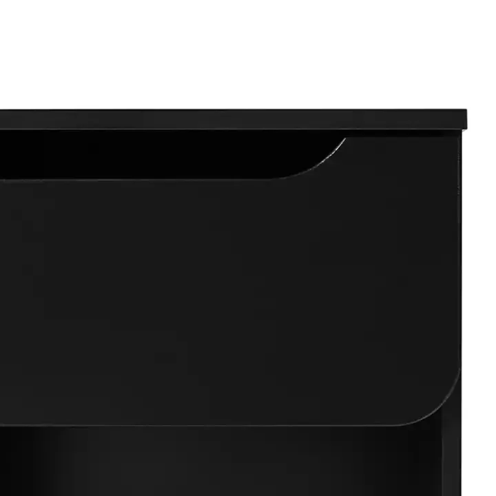 Black Stanley Single Drawer Nightstand